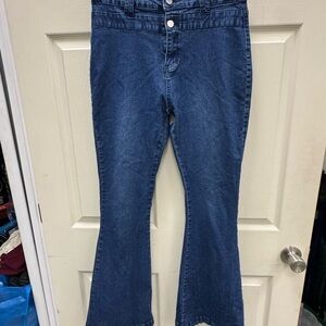 Women's Dark Blue Flare Jeans